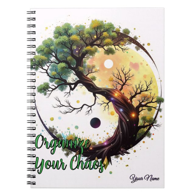 Organise Your Chaos – Stylish Motivational Notebook (Front)