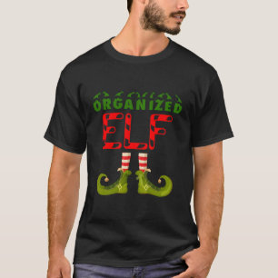 Organised Elf Funny Group Matching Family Pyjamas T-Shirt