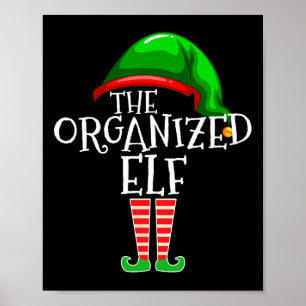 Organised Elf Group Matching Family Christmas Poster