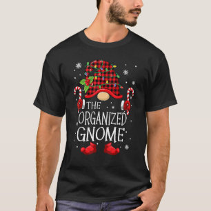 Organised Gnome Buffalo Plaid Matching Family Chri T-Shirt