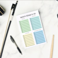 Organised Things to Do Blue Green Yellow