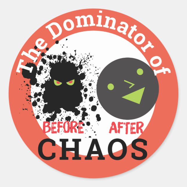 Organiser of chaos employee recognition sticker (Front)