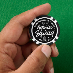 Organising Chaos Funny Quote Admin Prof Day Squad Poker Chips