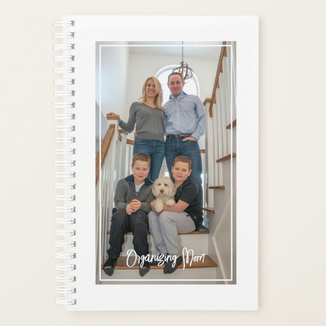 Organising Mum Photo Personalised White Planner (Front)