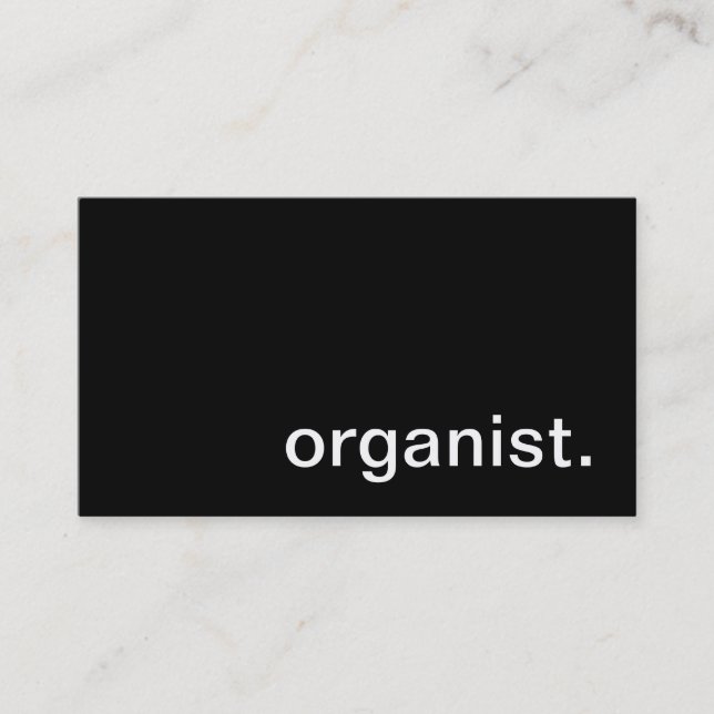 Organist Business Card (Front)
