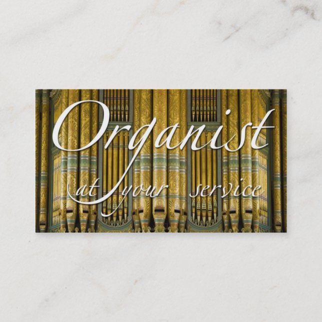 Organist (European organ) business card (Front)