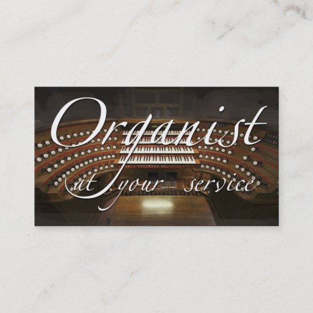 Organist (European organ) business card (Front)