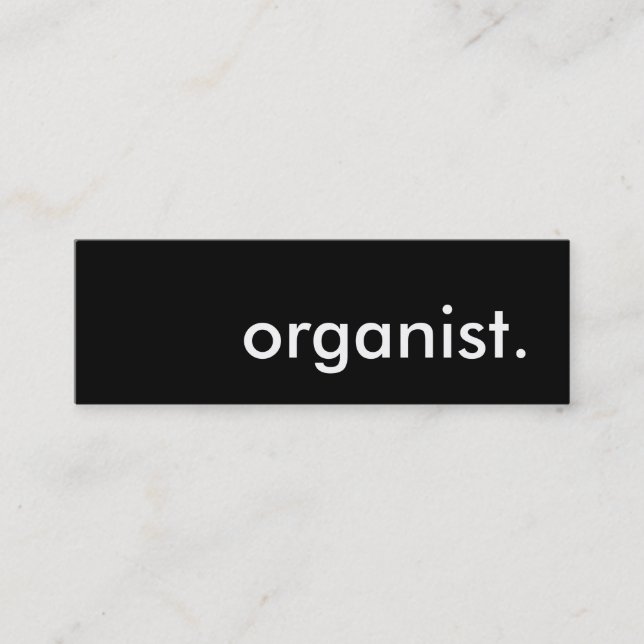 organist. mini business card (Front)