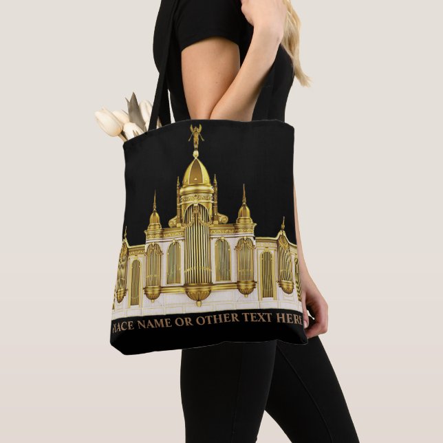 Organist Pipe Organ Facade Unisex Tote Bag (Close Up)