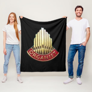 Organist Pipe Organ Logo Gift Fleece Blanket