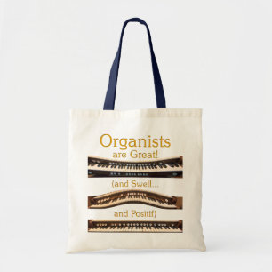 Organists are Great budget tote in natural and nav Bag