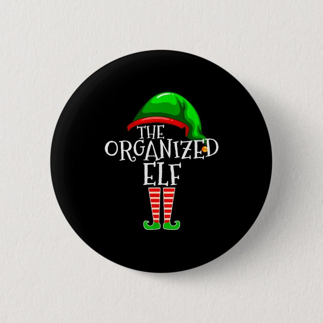 Organized Elf Group Matching Family Christmas  6 Cm Round Badge (Front)
