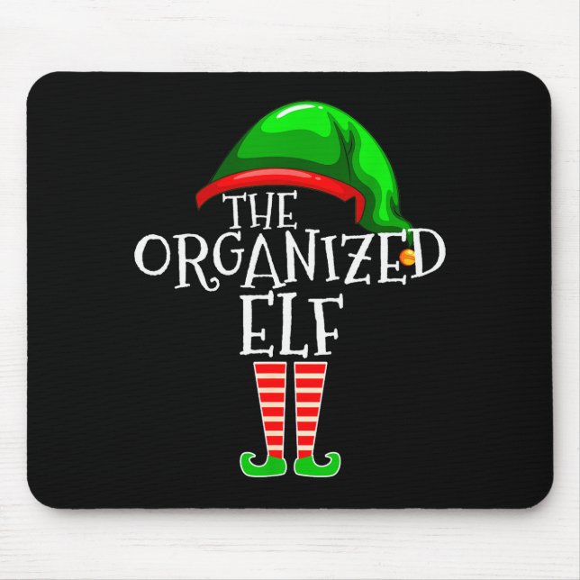 Organized Elf Group Matching Family Christmas  Mouse Pad (Front)