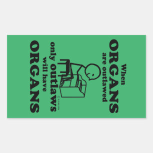 Organs Outlawed Rectangular Sticker