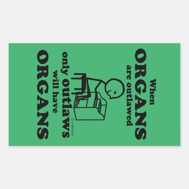 Organs Outlawed Rectangular Sticker (Front)
