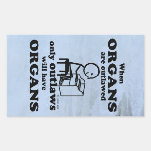 Organs Outlawed Rectangular Sticker