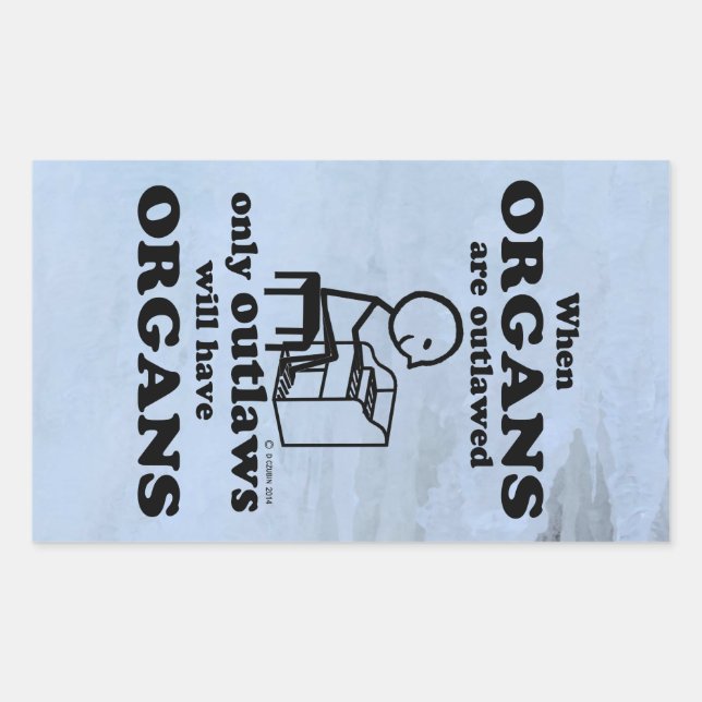 Organs Outlawed Rectangular Sticker (Front)