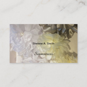 Organza Fabric Flowers Business Card