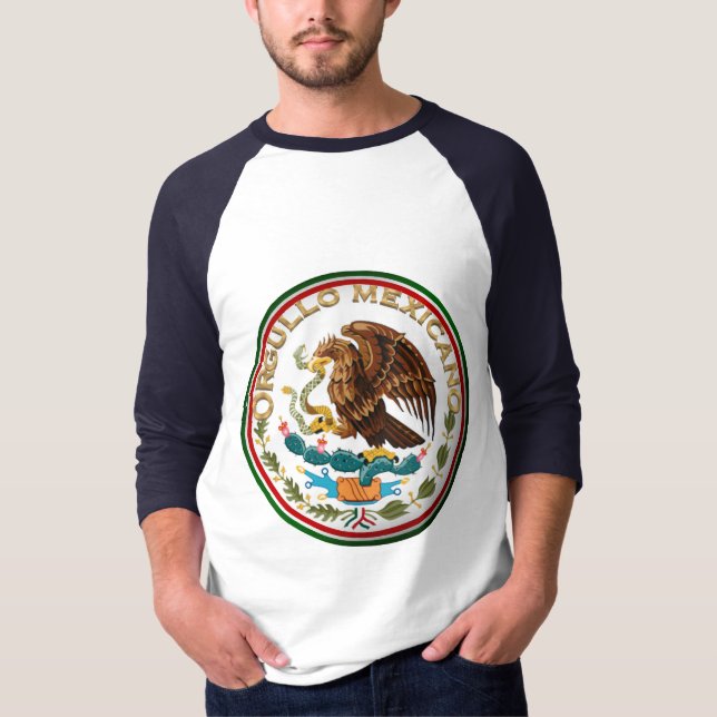 Orgullo Mexicano (Eagle from Mexican Flag) T-Shirt (Front)