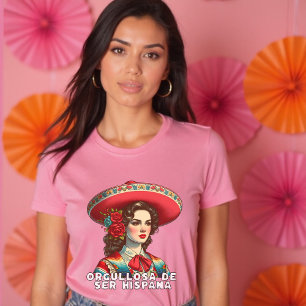 Orgullosa de ser Hispana Hispanic Heritage Spanish T-Shirt
