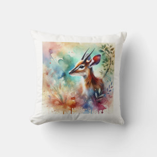 Oribi in watercolor 170724AREF144 - Watercolor Cushion