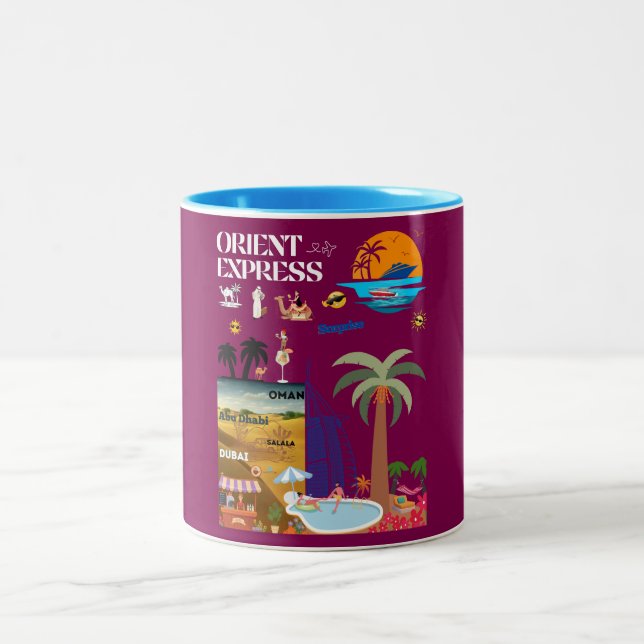 Orient Express Classic white cup, 325 ml Two-Tone Coffee Mug (Center)