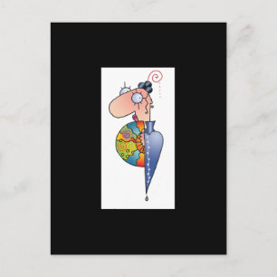 ORIENT EXPRESS Postcard (Black) by April McCallum