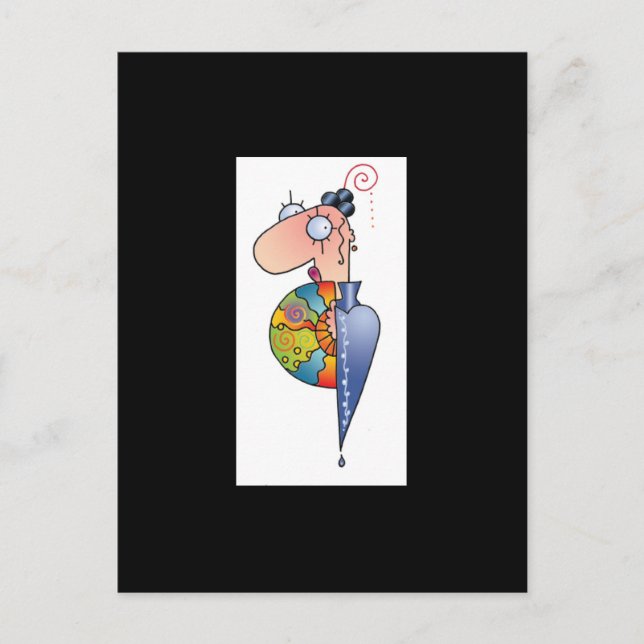 ORIENT EXPRESS Postcard (Black) by April McCallum (Front)