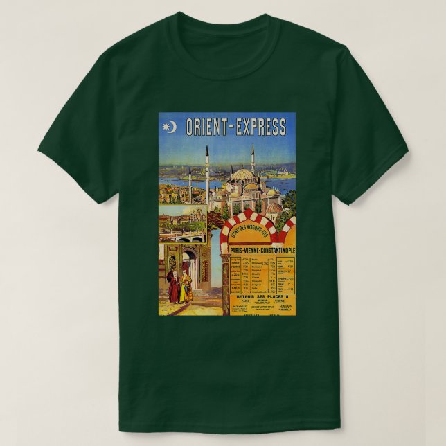 Orient Express railway train Paris Vienna Constant T-Shirt (Design Front)