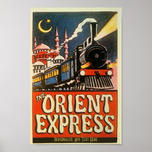 Orient Express Train, add text personalise Poster