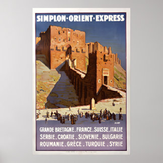 Orient Express Vintage Travel Poster