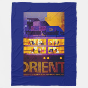 Orient Line ~ Party on Deck Fleece Blanket