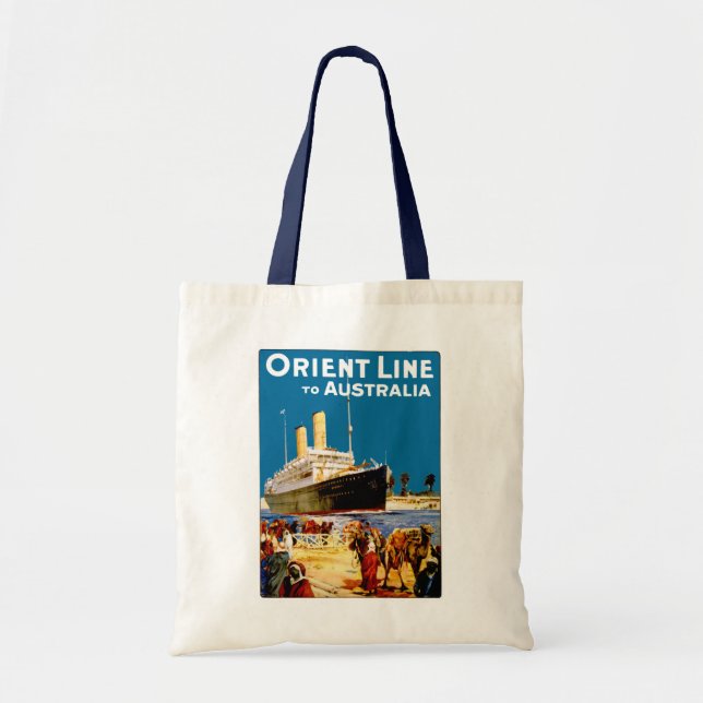 Orient Line to Australia Tote Bag (Front)