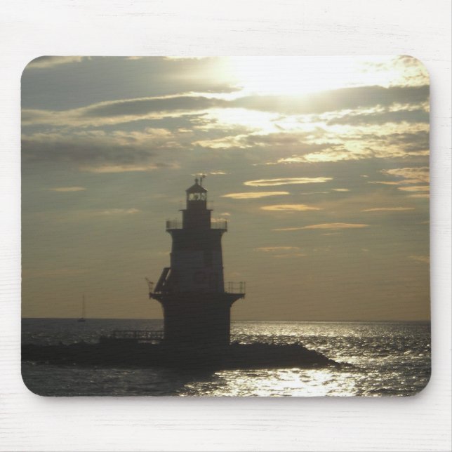 Orient Point Lighthouse Sunset 3 Mouse Pad (Front)