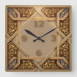 Orient Style Square Wall Clock
