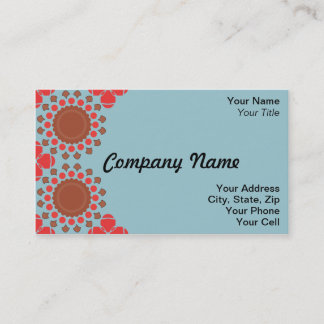 Oriental Abstract Chrysanthemum Business Card