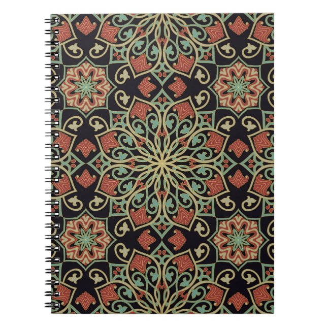 Oriental Abstract Colourful Background Notebook (Front)