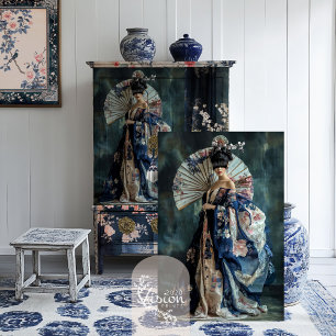 Oriental Aesthetics Elegant Geisha Portrait Tissue Paper