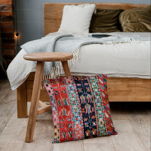 Oriental Anatolian Berry Red Turkish Kilim Rug  Cushion