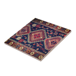 Oriental Antique Kilim Rug Ceramic Tile