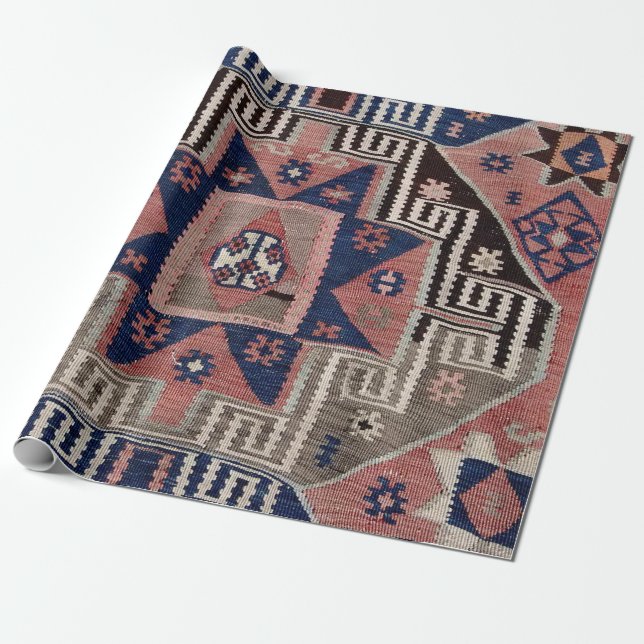 Oriental Antique Red Kilim Rug   Wrapping Paper (Unrolled)