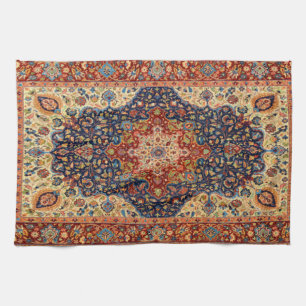 Oriental Antique Turkis Carpet Pattern Tea Towel