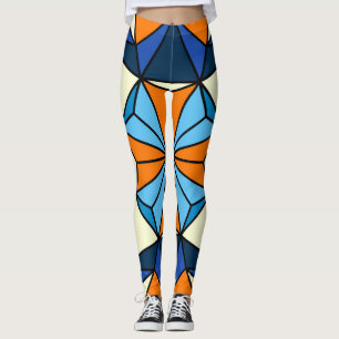 Oriental Arabic Geometric Seamless Pattern Leggings