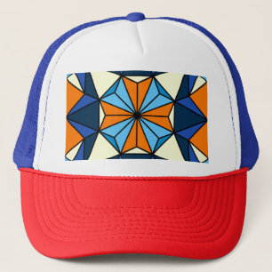 Oriental Arabic Geometric Seamless Pattern Trucker Hat