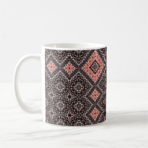 Oriental, Arabic, ornament, brown, red, ethnic, co Coffee Mug