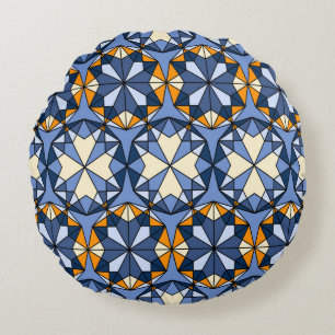 Oriental arabic ornament seamless pattern round cushion