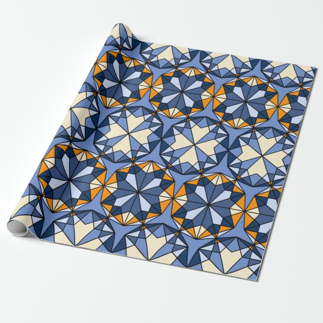 Oriental arabic ornament seamless pattern wrapping paper (Unrolled)