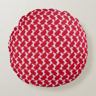 Oriental, bedouin like background. Arab keffiyah p Round Cushion