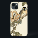 Oriental Bird Perched on Branch iPhone 13 Case<br><div class="desc">This art print displays sharp, vivid image of an oriental bird perched on a branch. Below it there is an orange flower with a high degree of colour accuracy. This contemporary fine art print of a traditional Oriental-inspired art will add character to any wall in your house.</div>