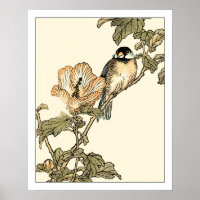 Oriental Bird Perched on Branch